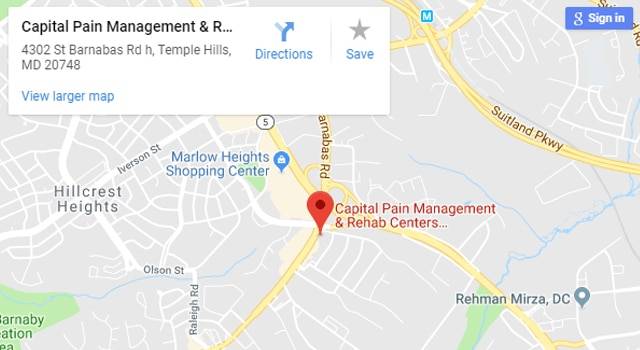 map of temple hills chiropractors